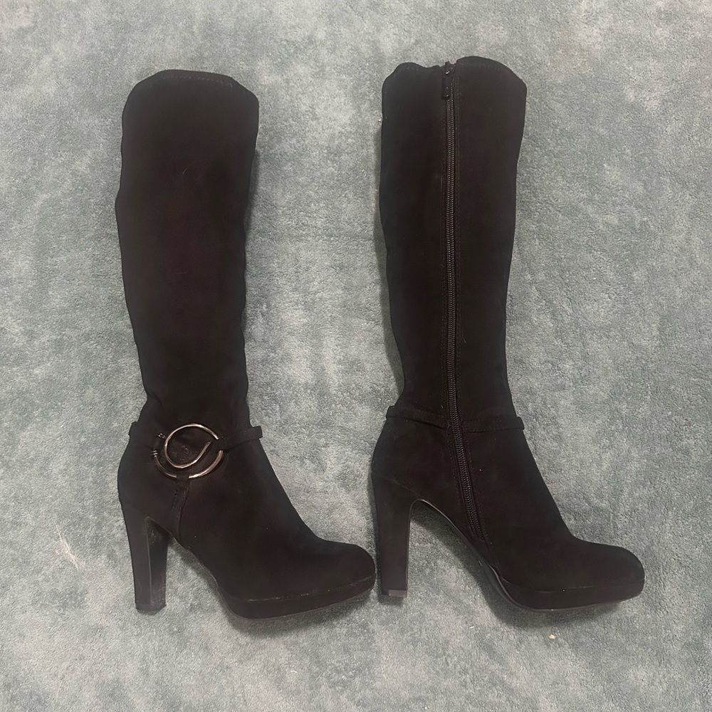 Impo Stretch Faux Suede Knee High Boots 6